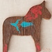 Lilla Vän: LARGE DALA HORSE ( painted wood animal silhouette, swedish decor )