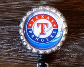 Texas Rangers Baseball Logo with blue swirl background badge reel