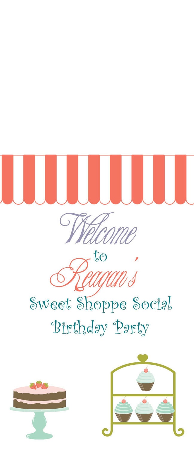Welcome Door Hangers Sweet Shoppe Social