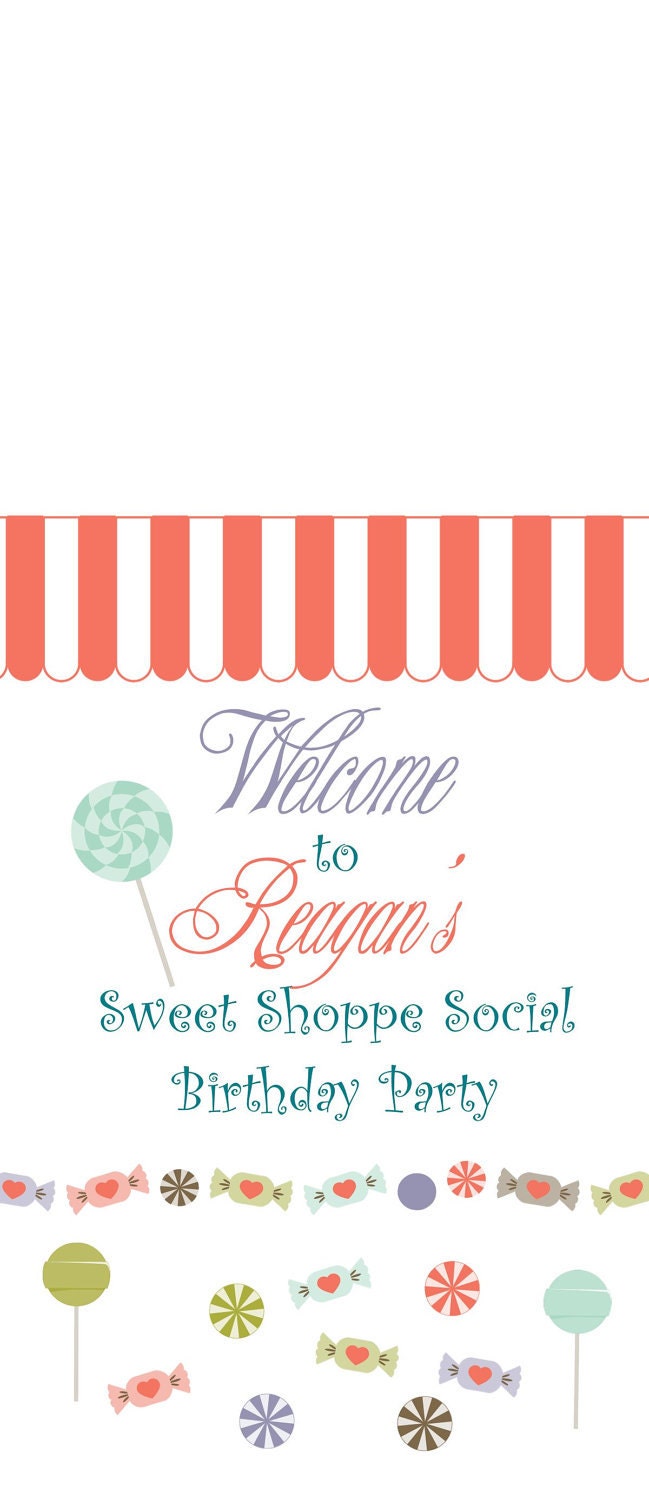 Welcome Door Hangers Sweet Shoppe Social
