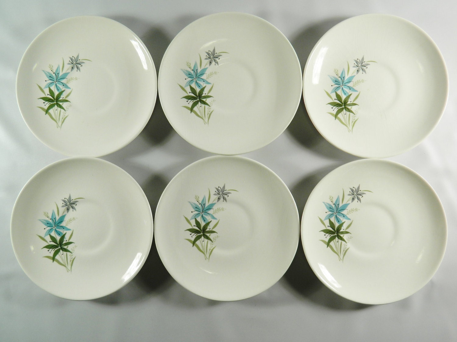Mid Century Saucers - Lilies