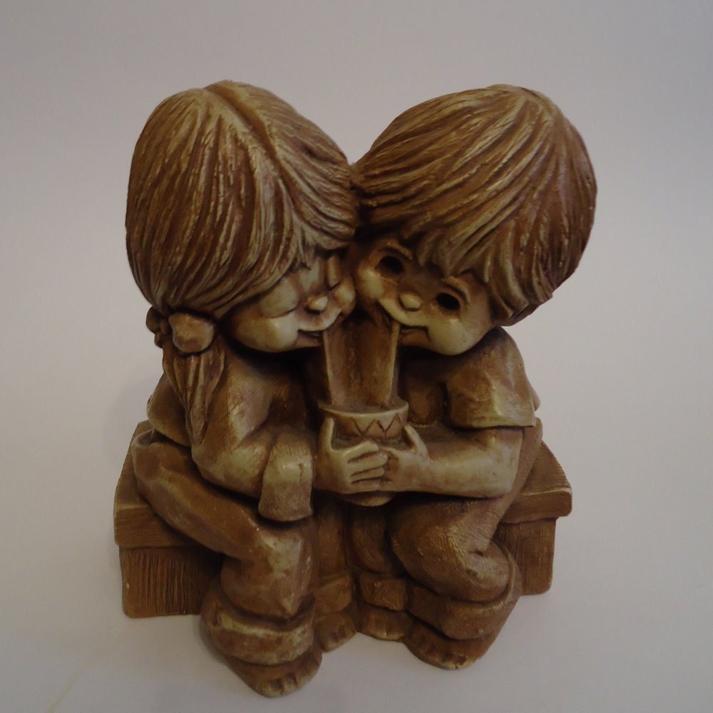 Fannykins Sharing Boy and Girl Figurine Bill Mack 1970s