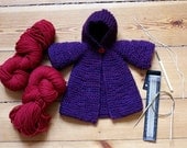 Knitting Pattern for Doll Hooded Coat Winka