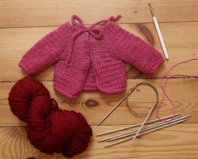 Knitting Pattern for Doll Cardigan Katjuscha with or without Hood