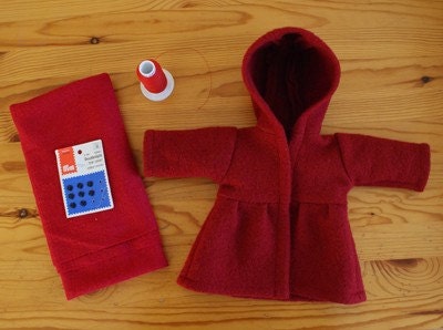 Sewing Pattern and Tutorial for Doll Hooded Coat Clara