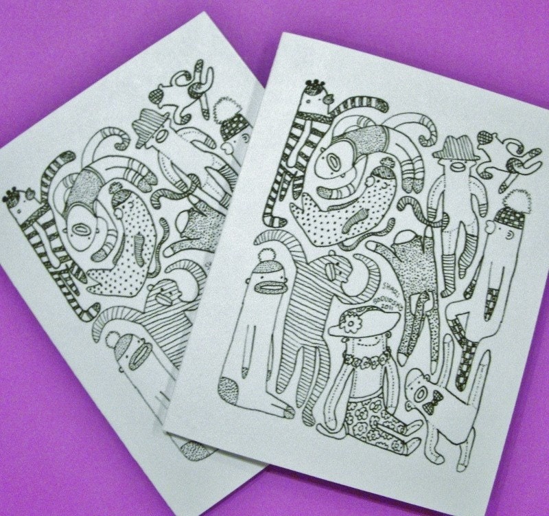 Sock Monkey Card for Charity