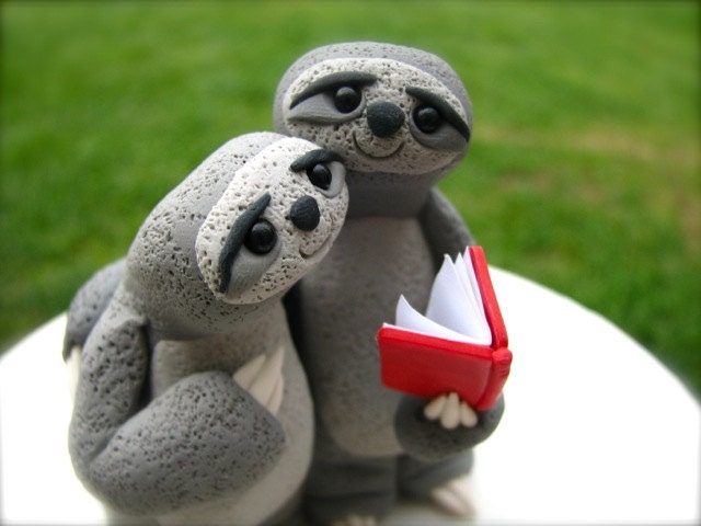 Sloth Love wedding cake topper