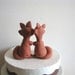 custom fox wedding cake topper