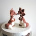 custom fox wedding cake topper