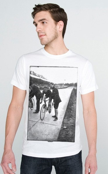Bikepunk Tshirt of Vintage Track Cyclist
