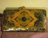 Vintage Green/Gold Wallet 1970's