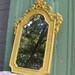 Vintage Hollywood Regency Mirror Upcycled in Lemongrass