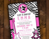 Printable Invitation Design - Girls Rock / Let's Rock Girly Glam Rock N' Roll Collection - DIY Printables by The Paper Cupcake Il_170x135