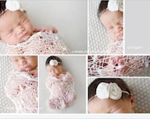 sadie . white (fabric flower headband)