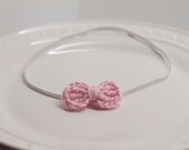 rylie . mini crochet bow (skinny elastic headband)