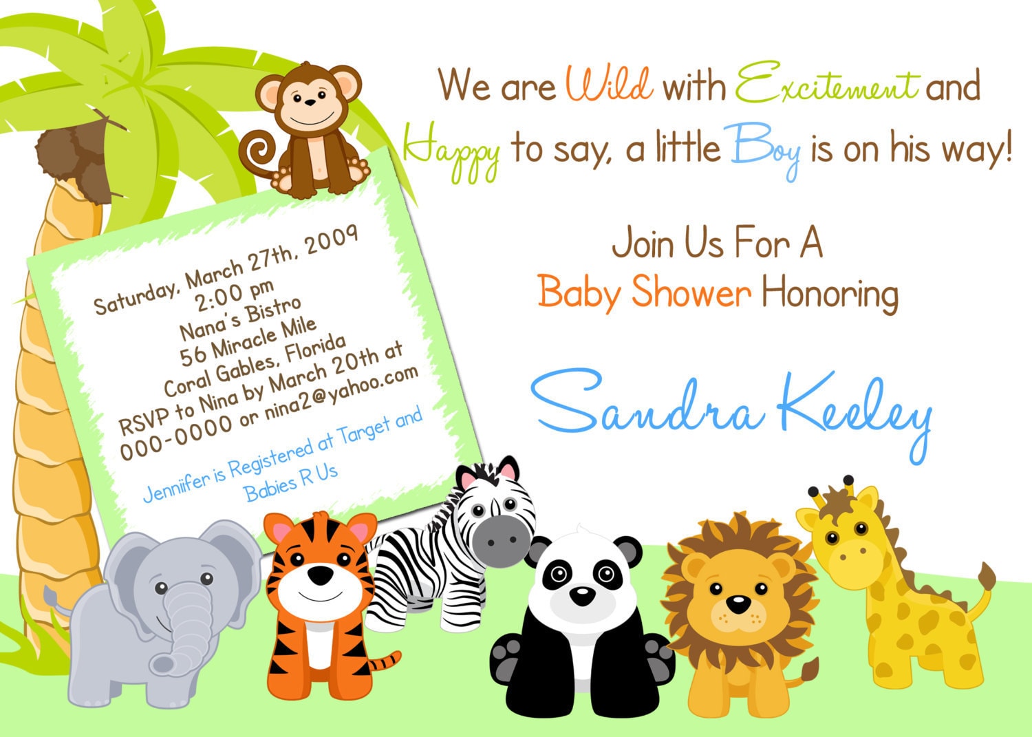 Jungle Safari Invitations