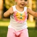 Pink Candy Stripe ruffle capri. 6mo to 6yrs