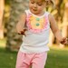 Pink Candy Stripe ruffle capri. 6mo to 6yrs