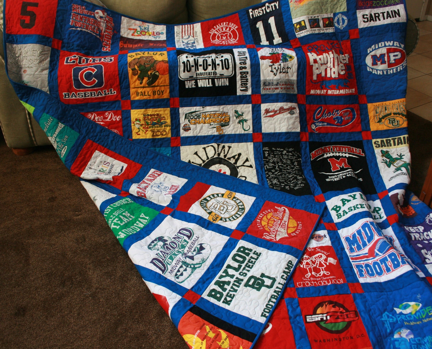 Custom Double Sided Tshirt Quilt (Deposit)