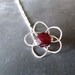 Garnet Rose Necklace- garnet and sterling silver
