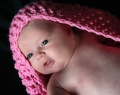 Pink crochet baby bowl cocoon for baby - photo prop Photography Prop Newborn Cocoon Newborn Baby Cocoon Pea Pod Bowl