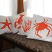 Lobster silk screened pillow QUANTITY PRICING