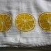 Lemon Kitchen towel hand screened