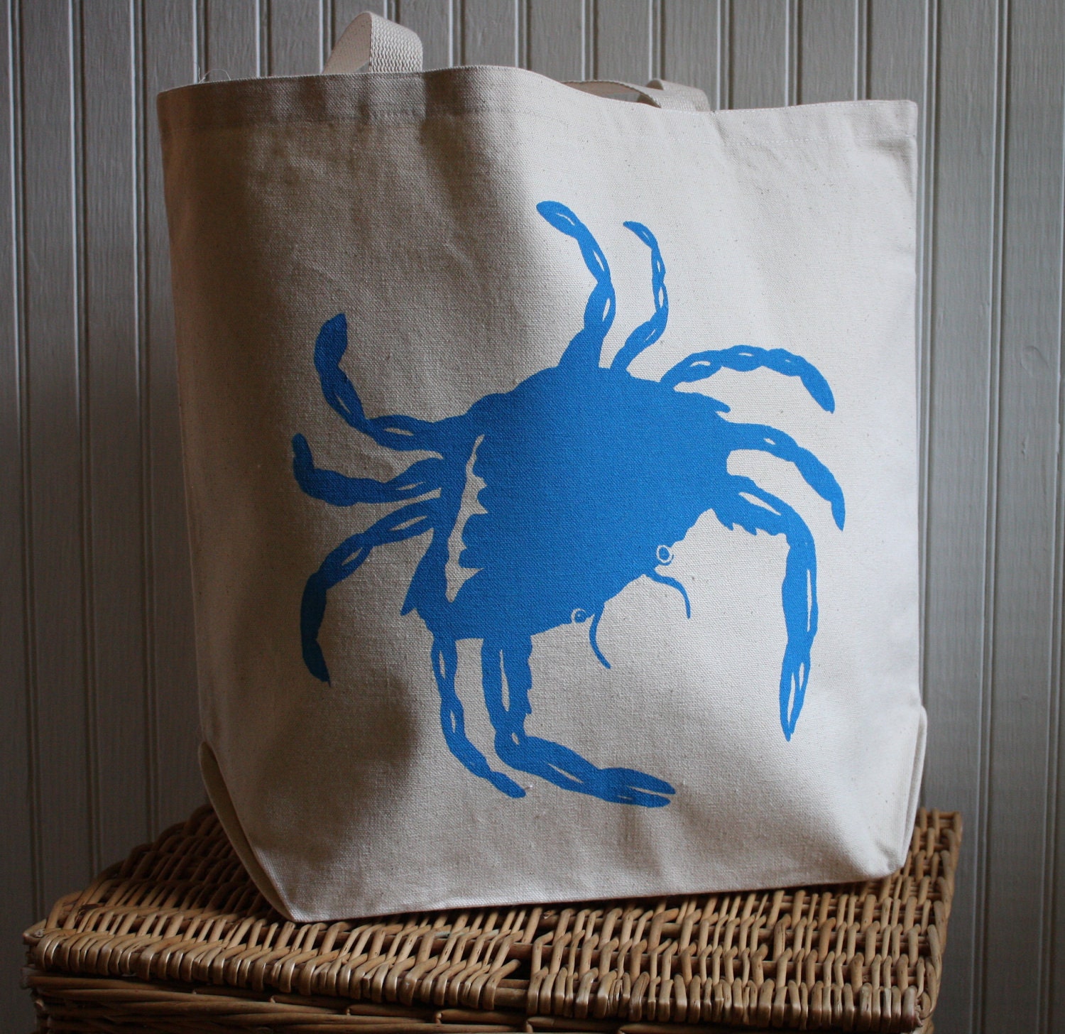 Crab Tote Bag Hand Screened