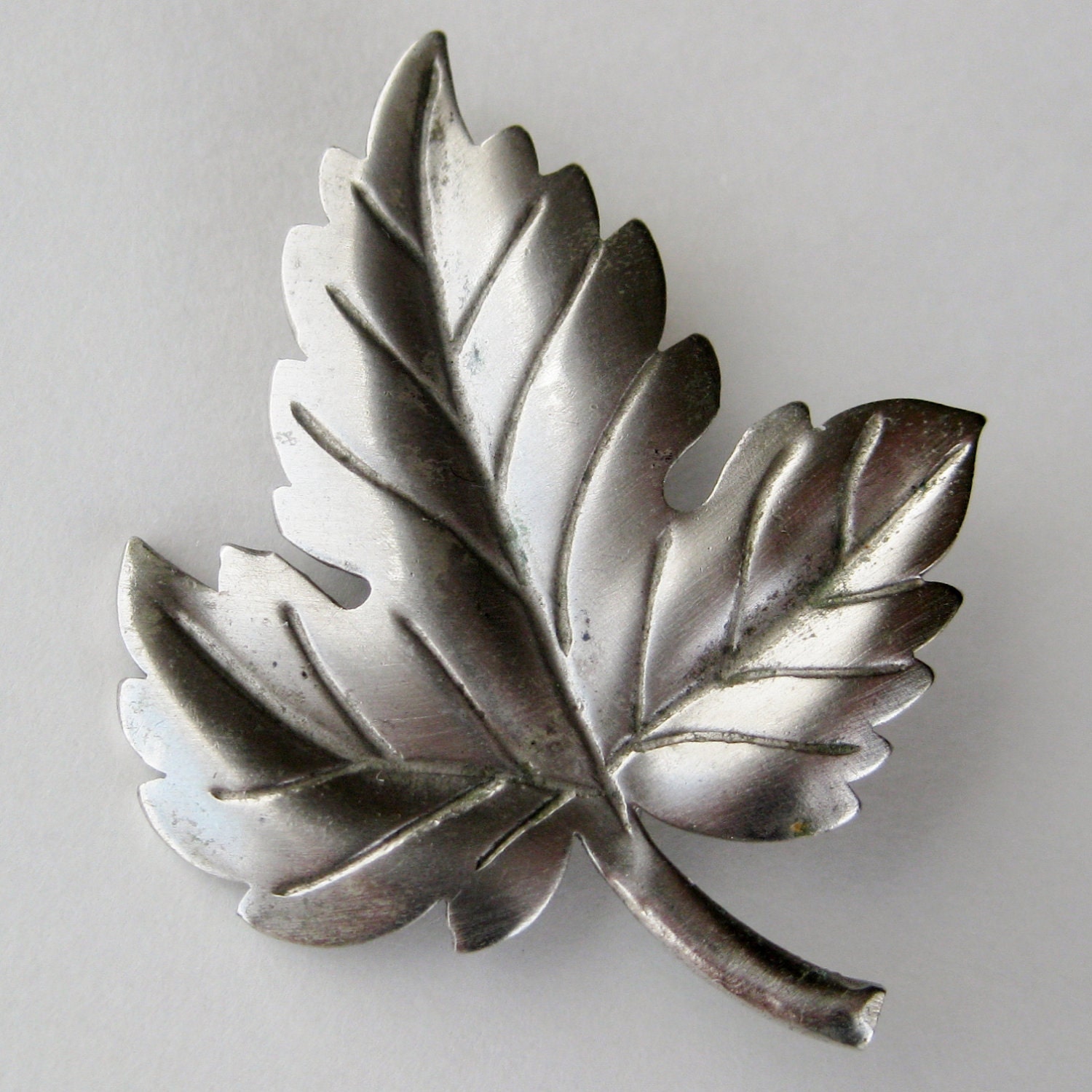 Vintage 50s Tiffany & Company Sterling Silver Designer Leaf Brooch Pin