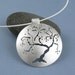Sterling Silver Cherry Tree Pendant, Handmade