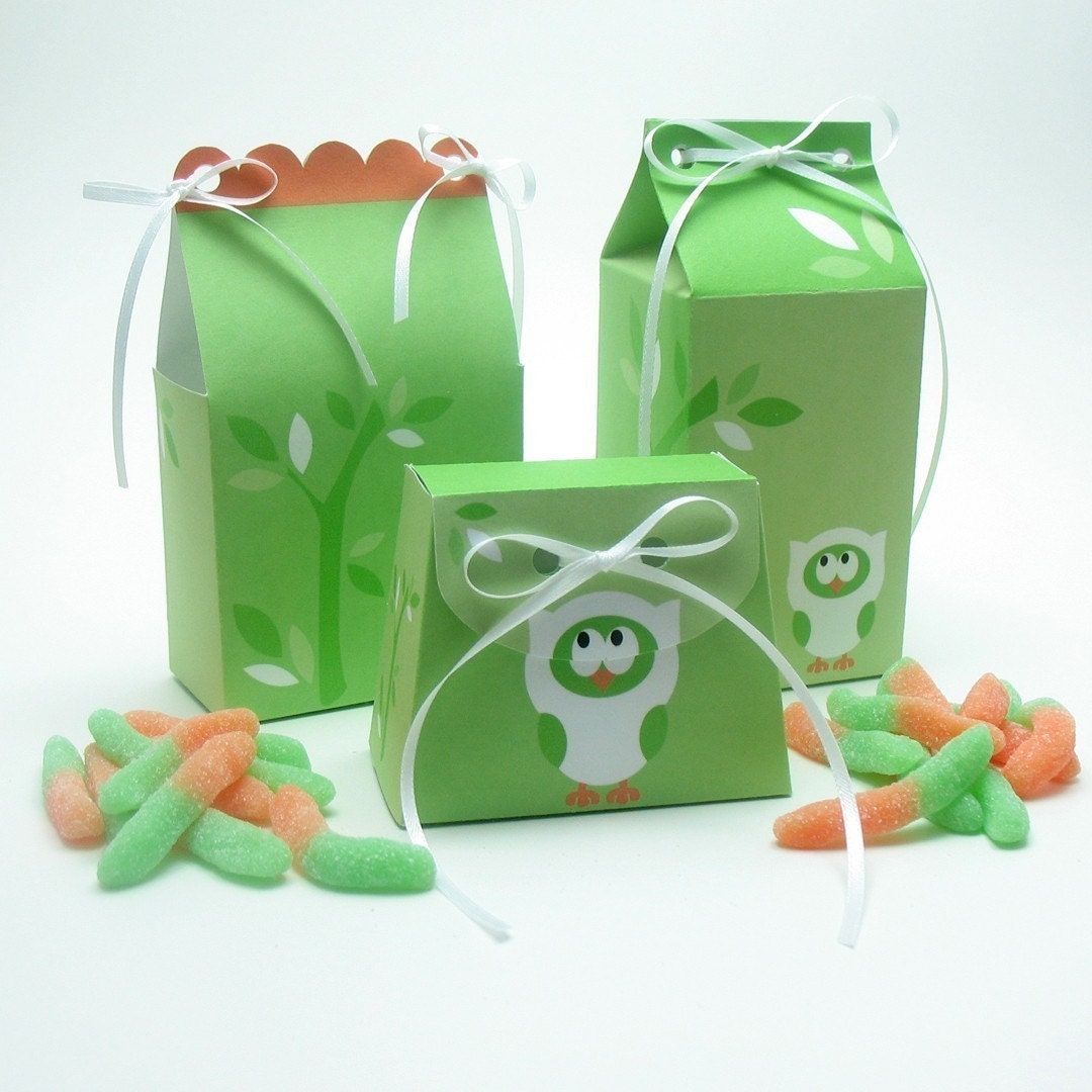 DIY printable party favour gift bag templates - Little Owl