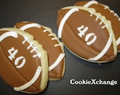 Football Cookies themed birthday party favors