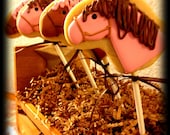 Stick Pony Decorated Cookies Vintage cowgirl Cowboy birthday party
