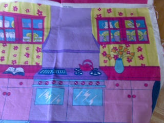 Barbie Fold and Go Kitchen Fabric Panel FP0052