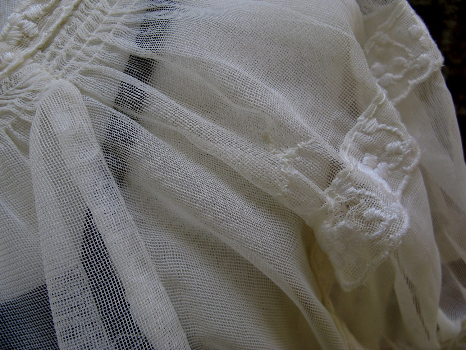 Vintage 1940's Shear Peasant Blouse