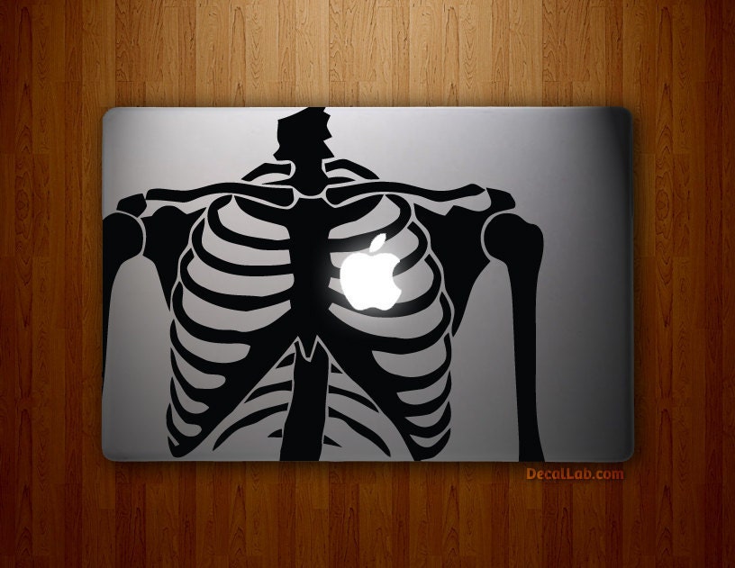 Skeleton Heart - Full-sized MacBook, MacBook Air, MacBook Pro Vinyl Decal
