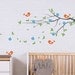 Cherry Blossom Tree Branch and Birds Wall Decal - Children Baby Nursery Decal - Nursery Wall Decals
