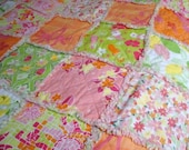 Lilly Pulitzer Throw - Orange and Pink