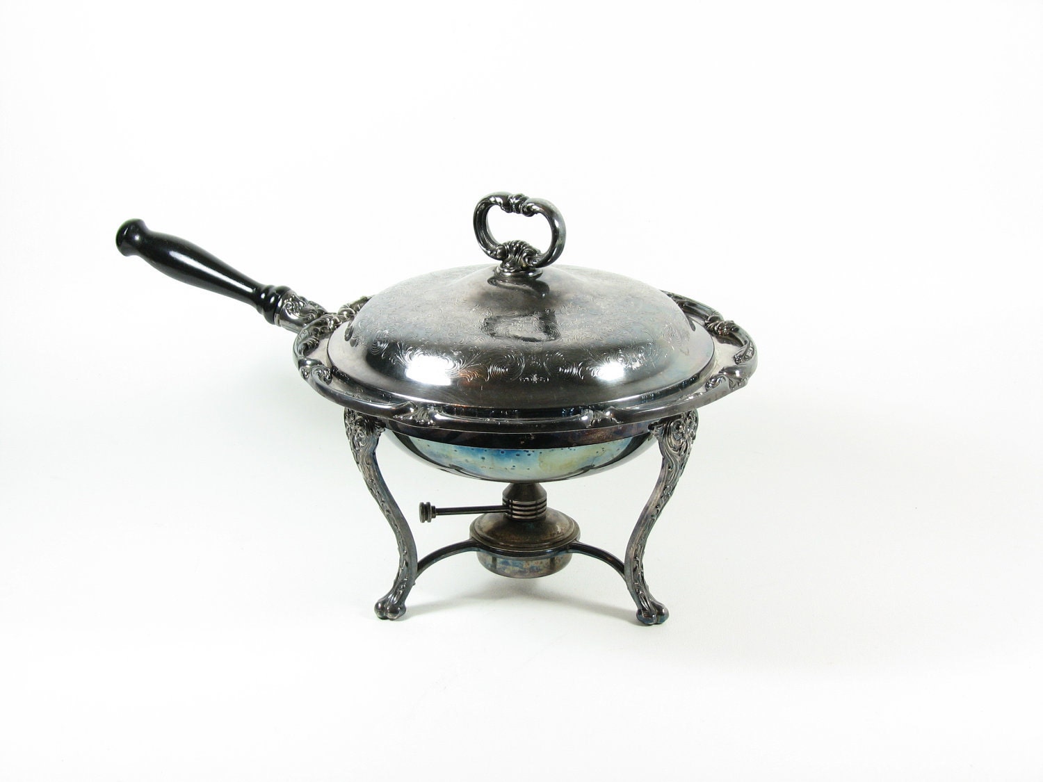 Vintage Chafing Dish Buffet Warmer Silver Plate Wedding Gift
