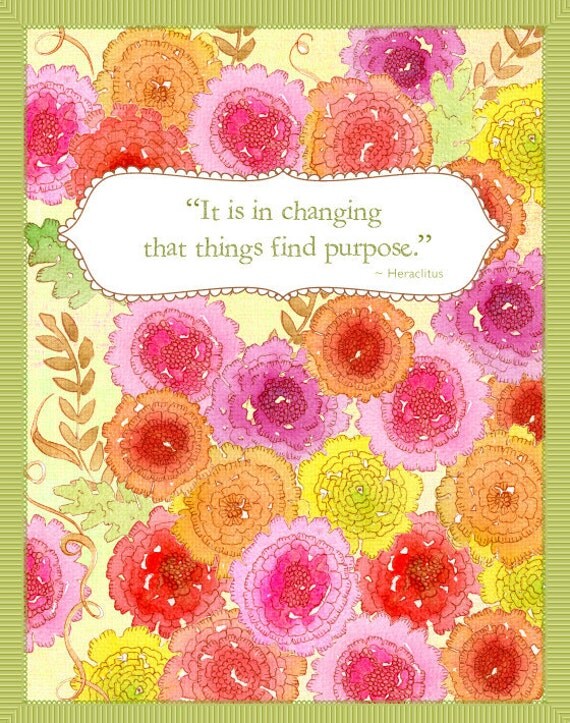 Watercolor Art Illustration Print Mums