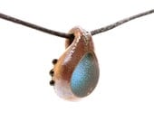 Sea Green Dichroic Geode Pendant