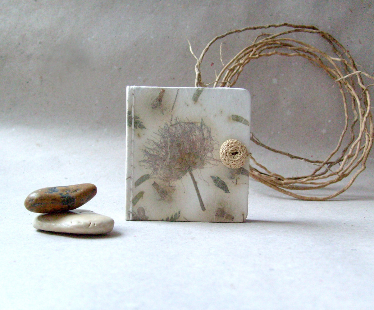 Mini Handmade journal - Handmade paper OOAK