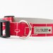 Neon Pink Squirrel and Mushrooms Dog Collar