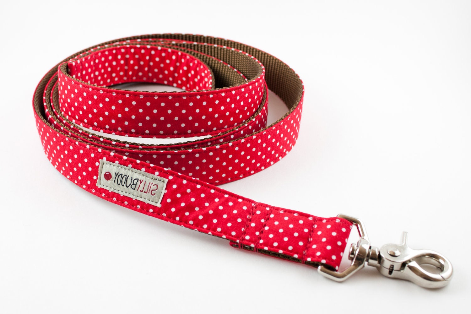 Red Polka Dot Dog Leash