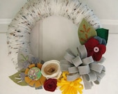 Confetti  Yarn Wreath 12"