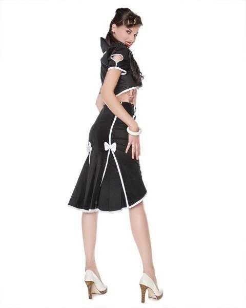 Pin-Up style "Sweetheart Kicks" fishtail skirt