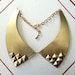 Studded Collar Necklace in Brass, Bib Necklace, Oxford Collar - The Patti Collar
