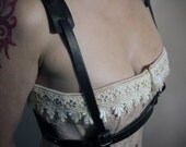Chocolate Brown Saddlery Leather Brace Set - steampunk - burning man - festivals, Please read Description for size