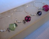 Set of 8 Wine Glass Charms