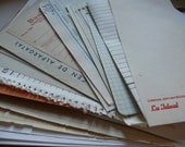 Antique office papers - Ephemera Paper Pack - Vintage receipts and commercial blank forms